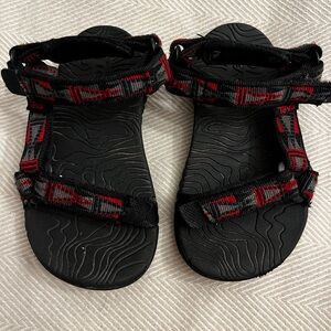 Teva Kids Hurricane 3 Putian Black Gray Red Sandals Size 8 Toddler